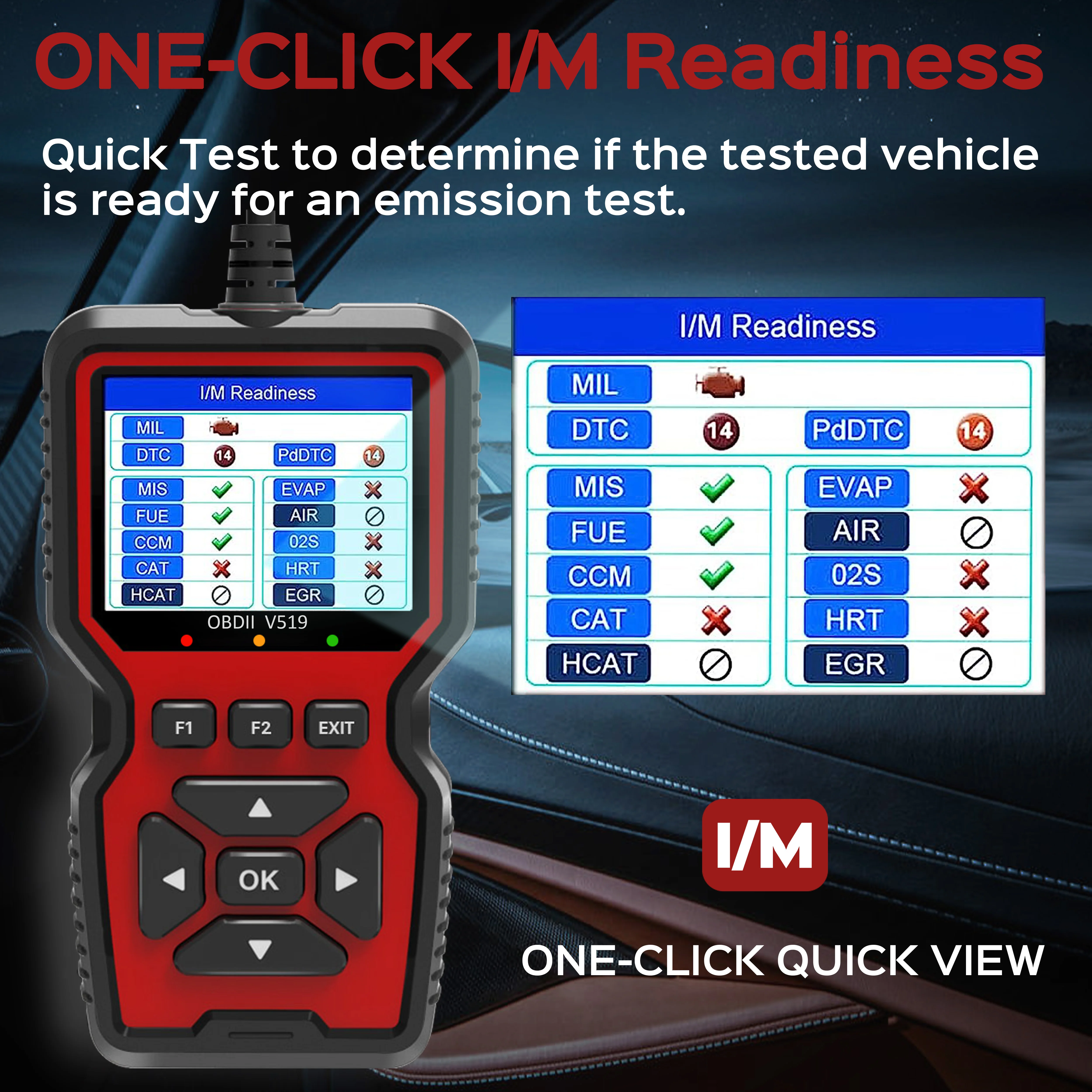 OBD2 Scanner Live Data Mechanic OBDII Diagnostic Code Reader Tool for Check Engine Light