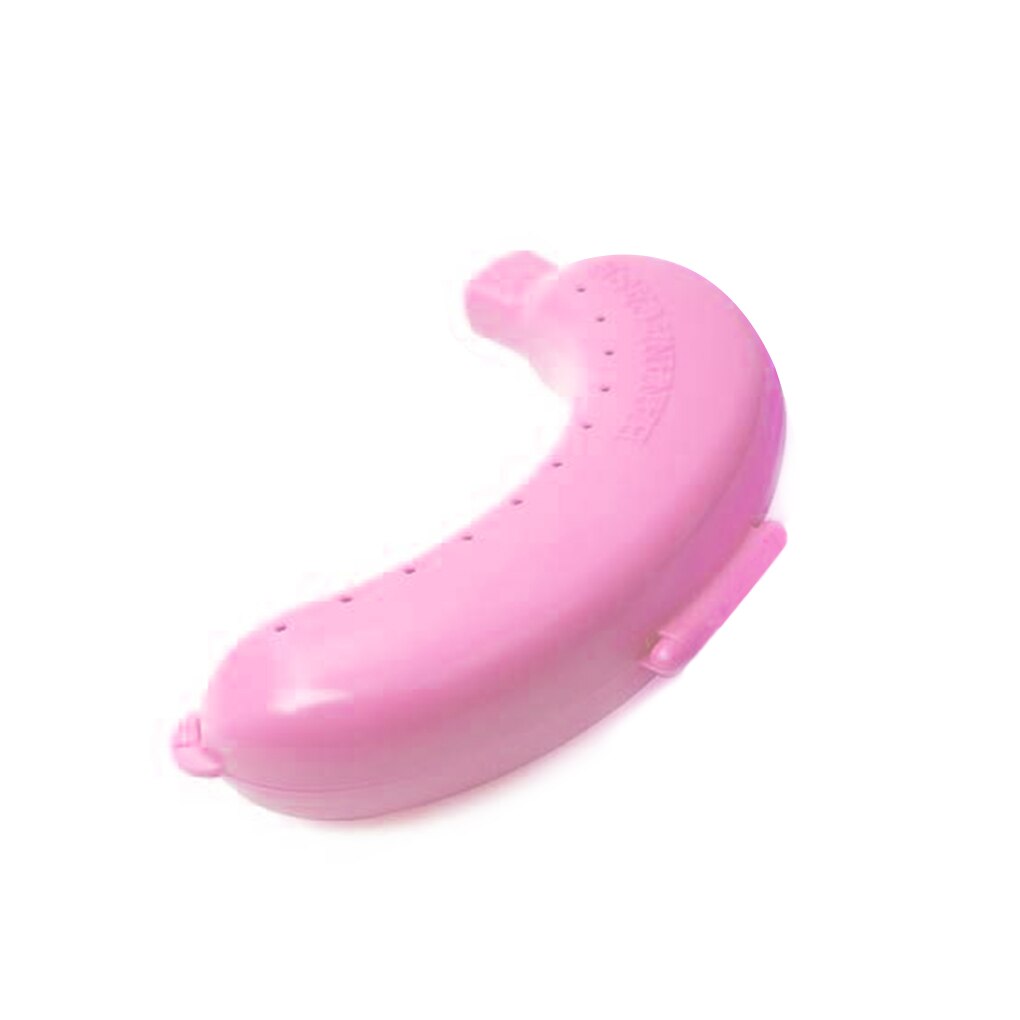 Fruit Banaan Protector Box Holder Case Lunch Container Opbergdoos Voor Kinderen Bescherm Fruit Case: pink