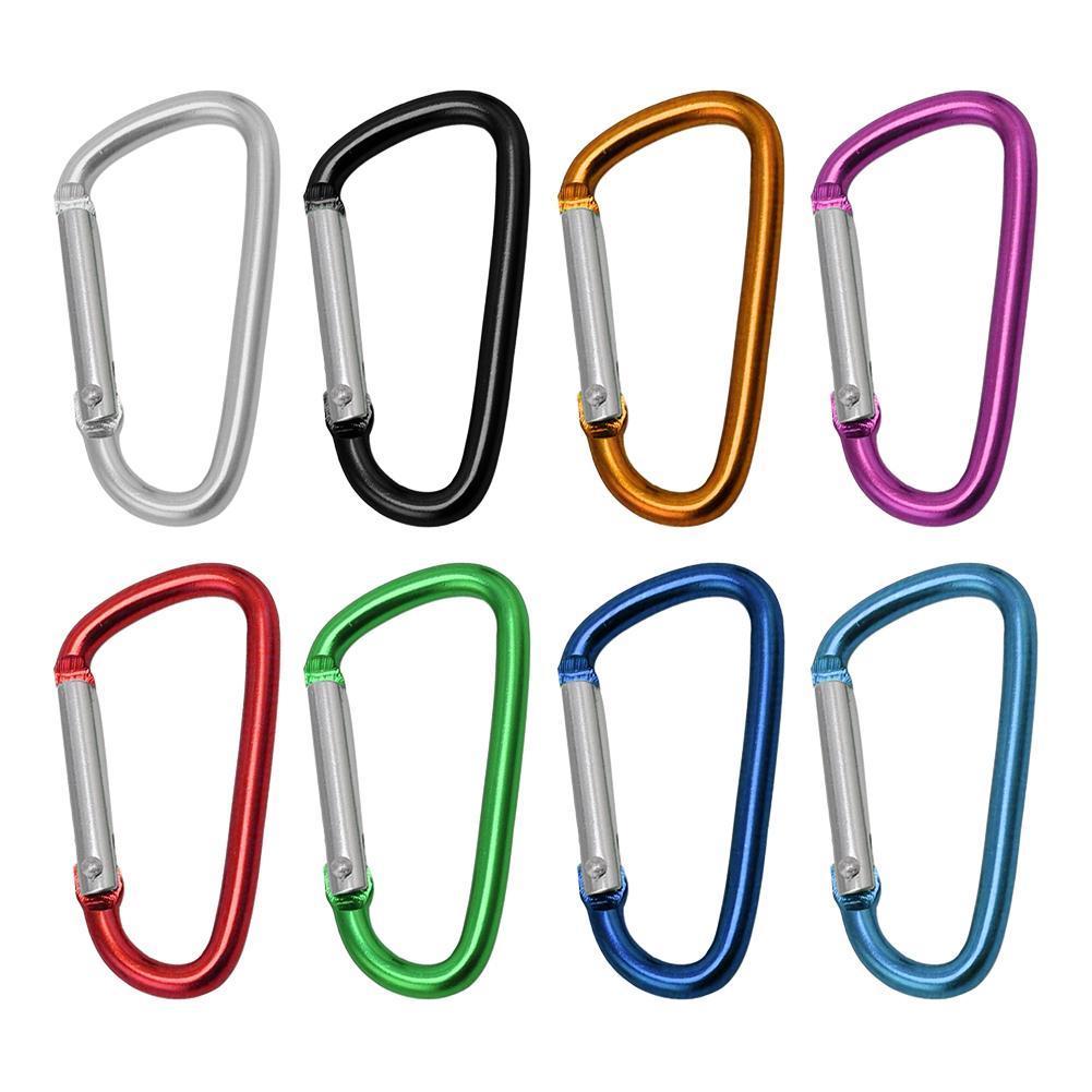 3pcs D Clip Carabiner Snap Spring Clasp Hook Keyring Carabiner Snap Small Hook Carabina Locking Clip Keyring Karabiner Camp I7G5