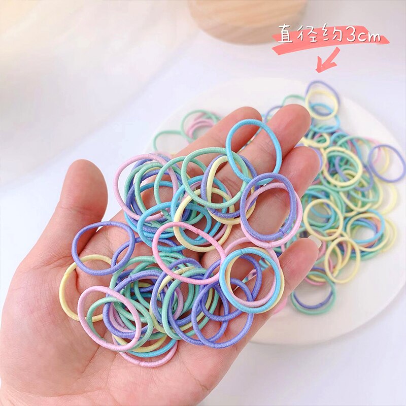 100PCS/Set Small Elastic Rubber Band Hair Rin Girls hair bands Hair Accessories Kids Ponytail fixed Headband Scrunchie Headdress