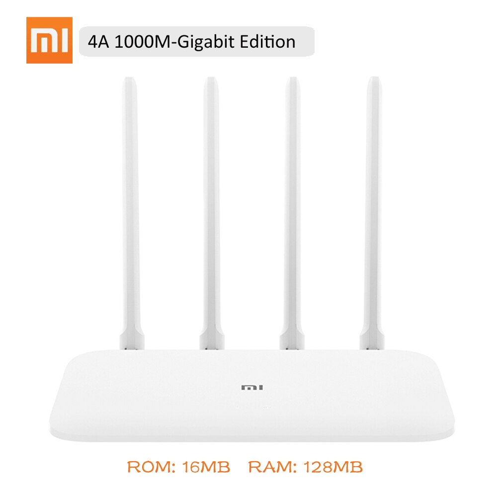 Xiaomi Mi Router 4A/4A Gigabit Version 100M/1000M 2.4GHz 5GHz WiFi 1167Mbps WiFi Repeater 128MB DDR3 4 Antennas Network Extender: 1000M