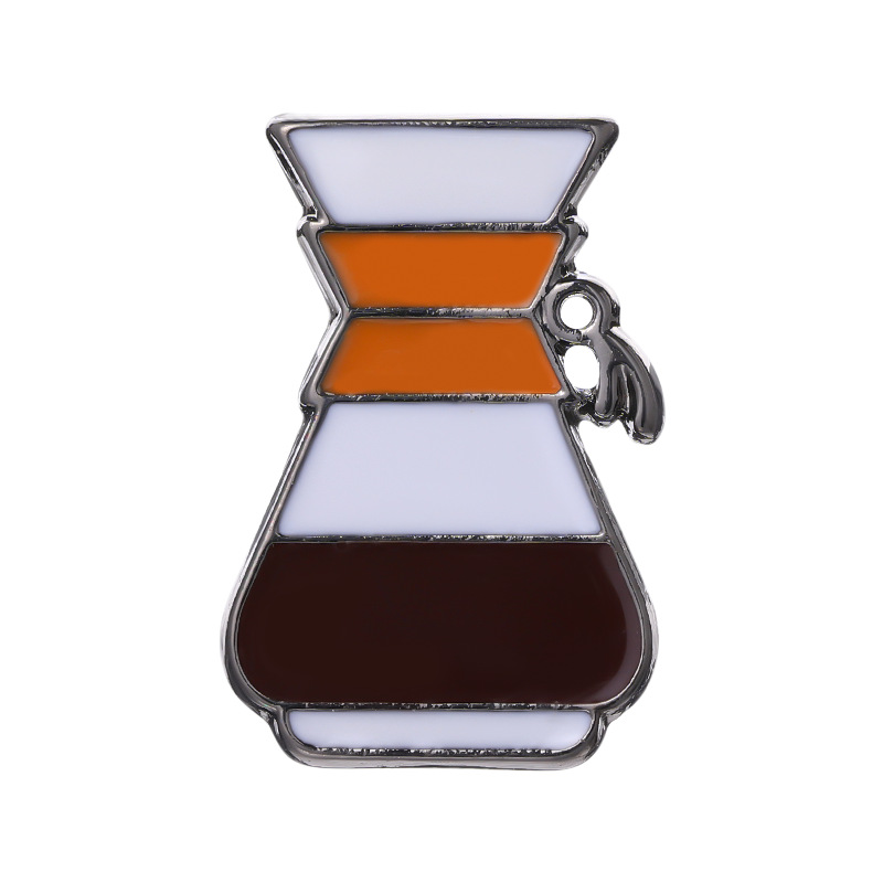 Koffieliefhebber Emaille Spelden Custom Pot Mok Beker Broches Revers Badges Creatieve Café Sieraden Cadeau Voor Barista Vrienden: Licht Geel Goud Kleur
