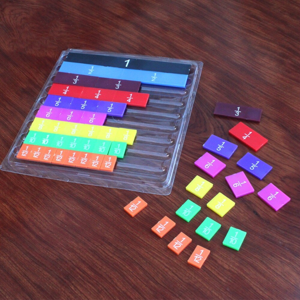 Elementary School Mathematics Fraction Block Fractional Problem Addition and Subtraction Math Toys Mathematical Demo Props