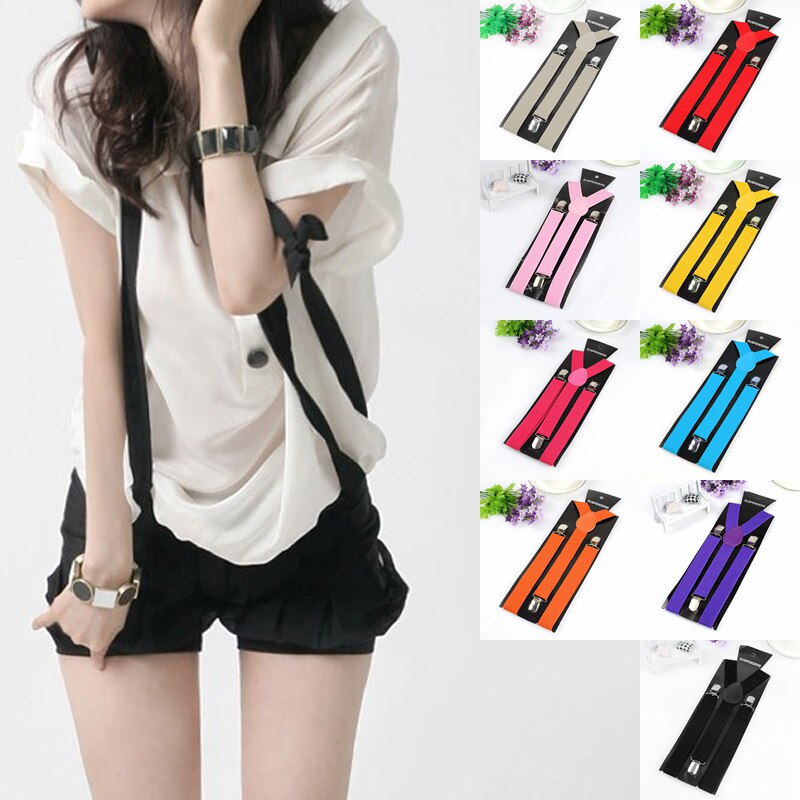 Vrouwen Mannen Verstelbare Vorm Elastische Clip-On Jarretelle Drie Clip Broek Bretels Bruiloft Strap Party Riem Mode Accessoires