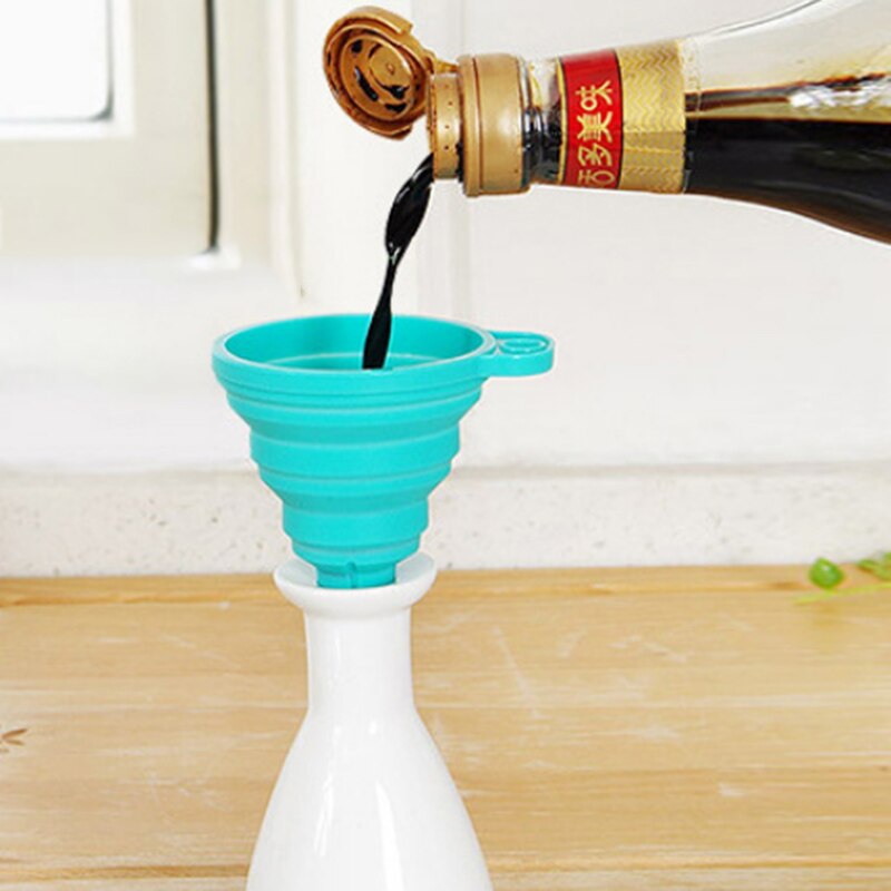 Küche Silikon Kochen Gerät Trichter Blau