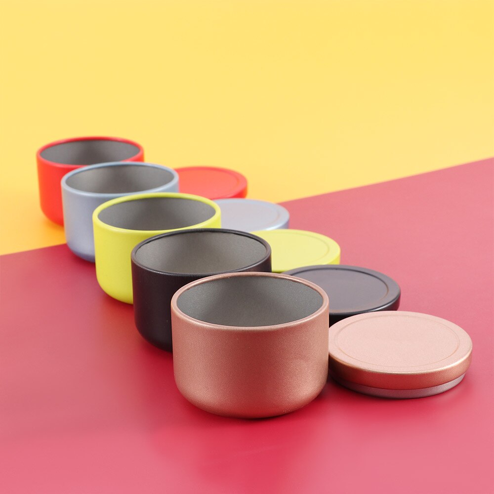 Blikjes snoep thee blikken reizen draagbare bloemen thee verpakking verzegelde blikken metalen trompet zwarte thee klein blikken doosje