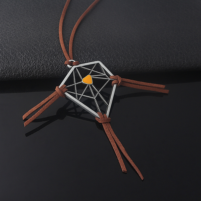 Game Death Stranding Dreamcatcher Necklace Sam's Dream Catcher Pendant Leather Chain Necklace For Women Men Amulet Jewelry