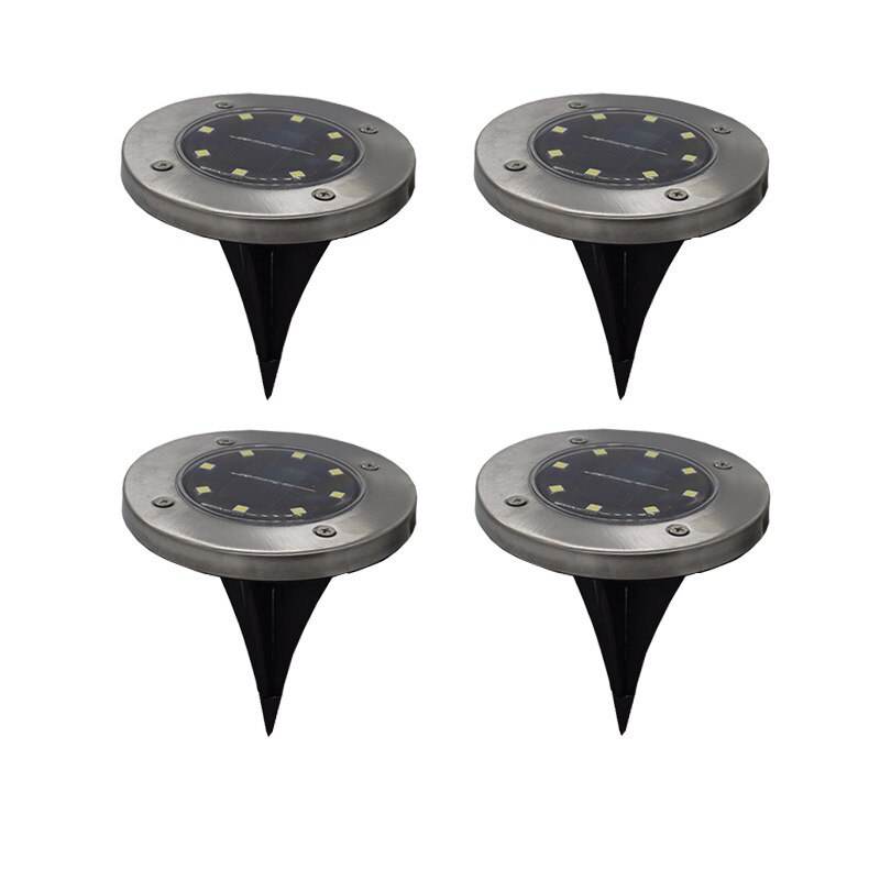 4pcs/lot 2led/4led/8led Circular Solar Lawn Lights Outdoor waterproof underground Lights Solar Lawn Lights for garden