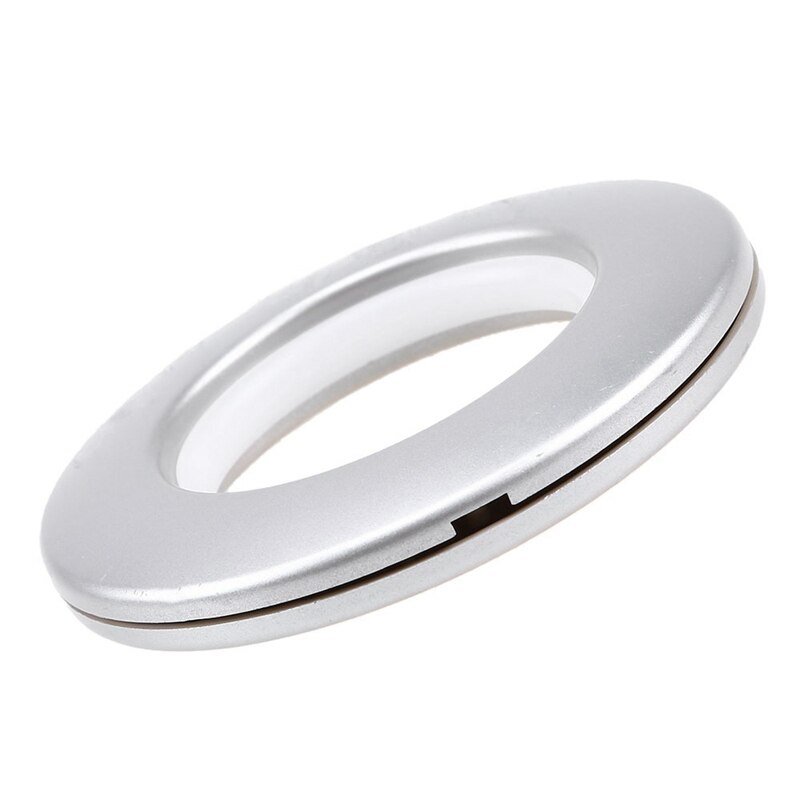 Paquete de 50 ojales de cortina, de 4m diámetro interior, anillos de ojal de cortina, anillo romano de bajo ruido de nanoescala (plata)