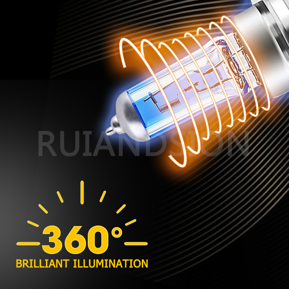 Ampoule halogène H1 H3 H7, 2 pièces, blanc 12V 55W 100W, phare de voiture en verre bleu jaune, lumière automatique, feu antibrouillard au xénon, lampes de voiture 24V