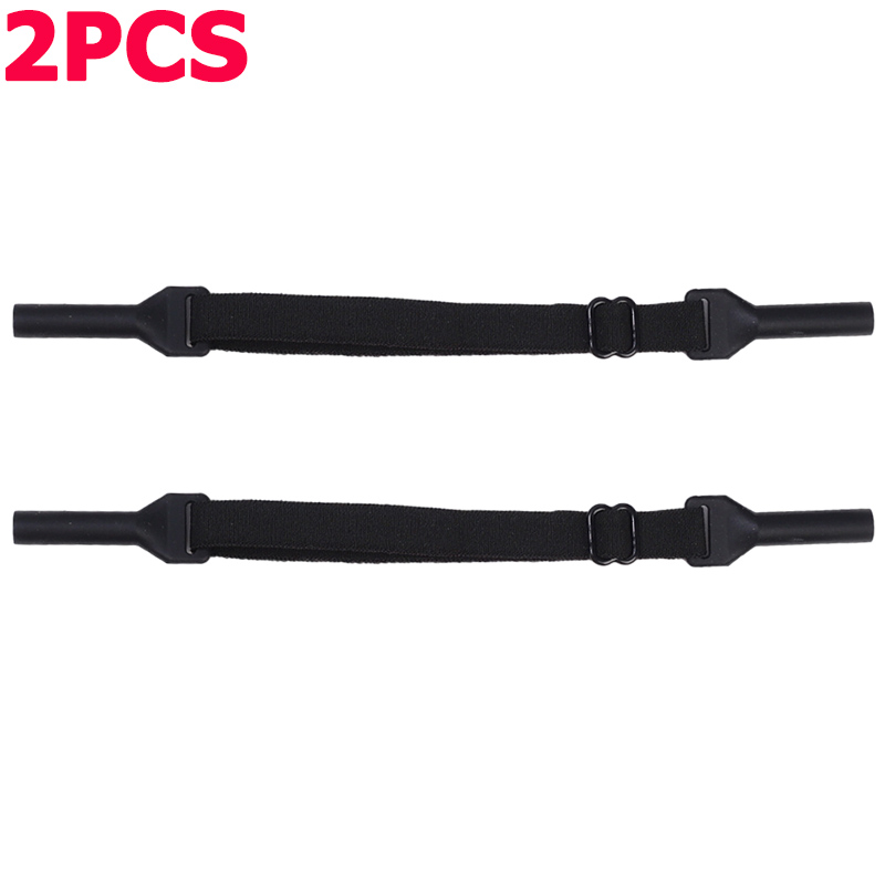 2PCS Adjustable Non-Slip Sunglasses Rope Unisex Elastic Sports Glasses Cord Women Men Eyeglasses Eyewear Cord Neck Glasses Strap: WHITE