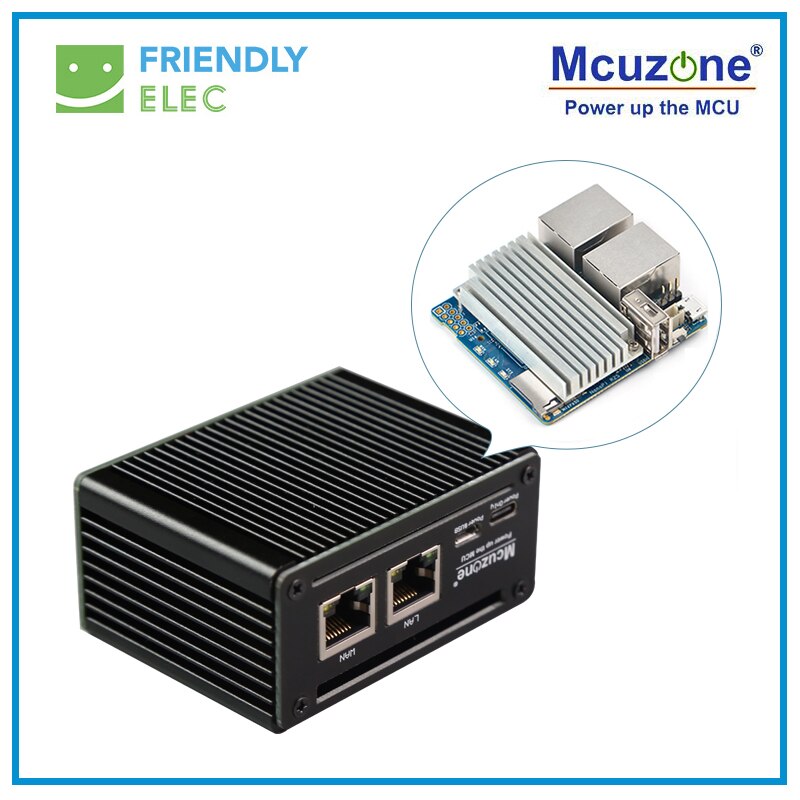 NanoPi R2S OpenWrt system RK3328 mini router dual gigabit port 1GB große speicher