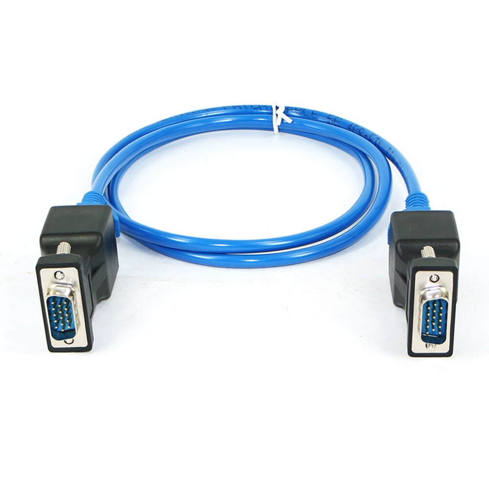 2PCS VGA to RJ45 Cable Adapter VGA Extender Male Female to LAN RJ45 CAT5 CAT6 20M Network Cable Adapter: Default Title