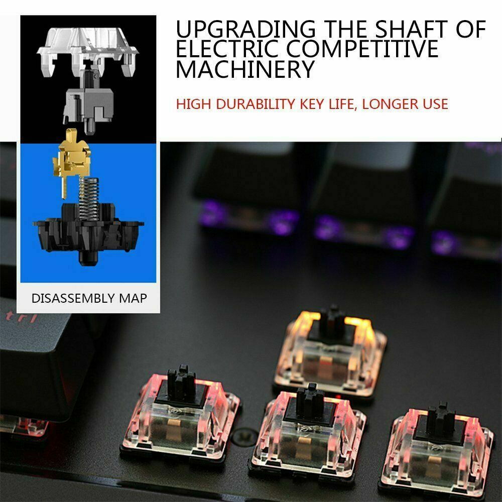 Gaming Keyboard and Mouse Set Rainbow LED USB Illuminated For PS4 Xbox PC Laptop