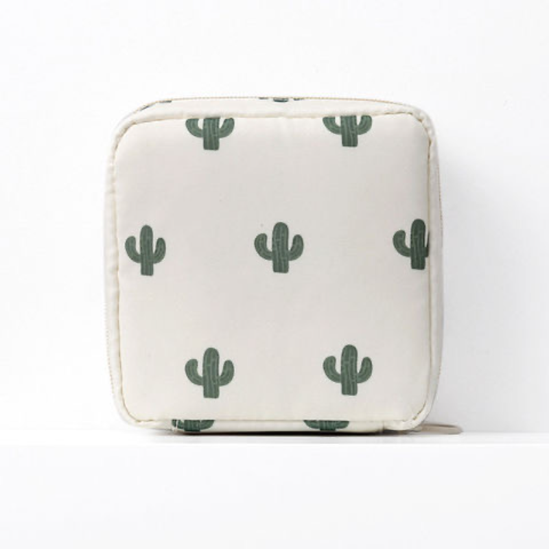 Frauen Tampon Lagerung Tasche fallen Sanitär Pad Beutel Serviette Kosmetik Taschen Organizer Damen machen-hoch Tasche Mädchen Tampon Halfter Organizer: L / Grün