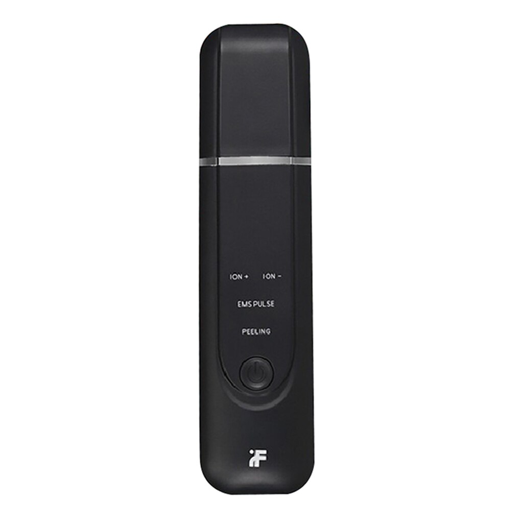 Limpiador ultrasónico de la piel Facial inFace, limpiador iónico de espinillas, masajeador, máquina limpiadora de rostro profundo, limpiador de pala peladora: Black MS7100