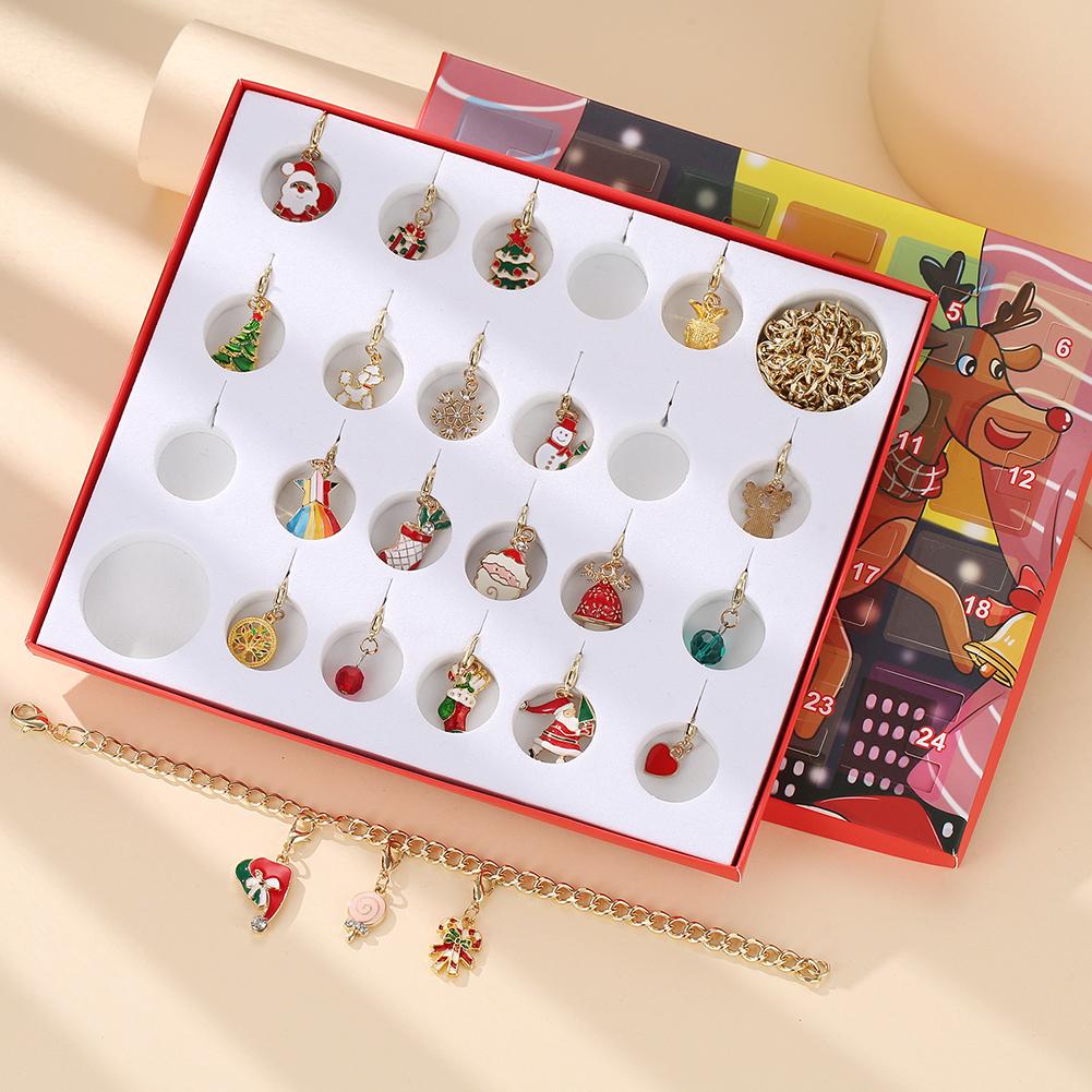 DIY Christmas Advent Calendar For Kids Jewelry Advent Calendars Charm Bracelets Necklace Christmas Children Box
