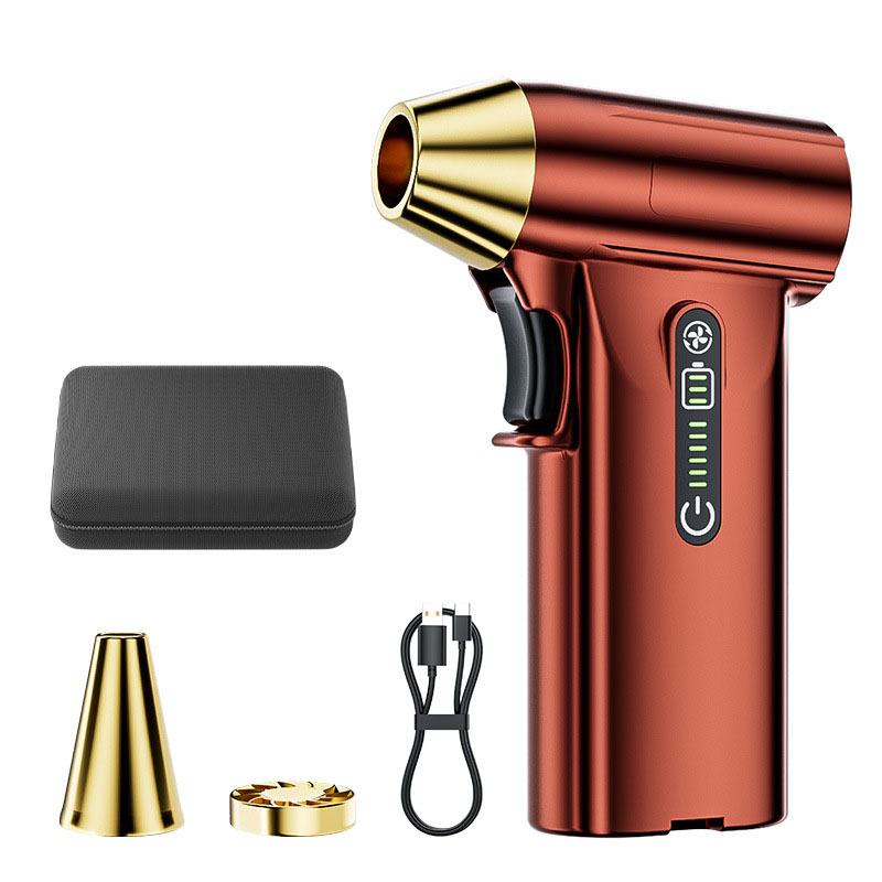 130000RPM hurricane handheld dust blower can be used for snow blowing, barbecue assistance, car cleaning, etc: Red