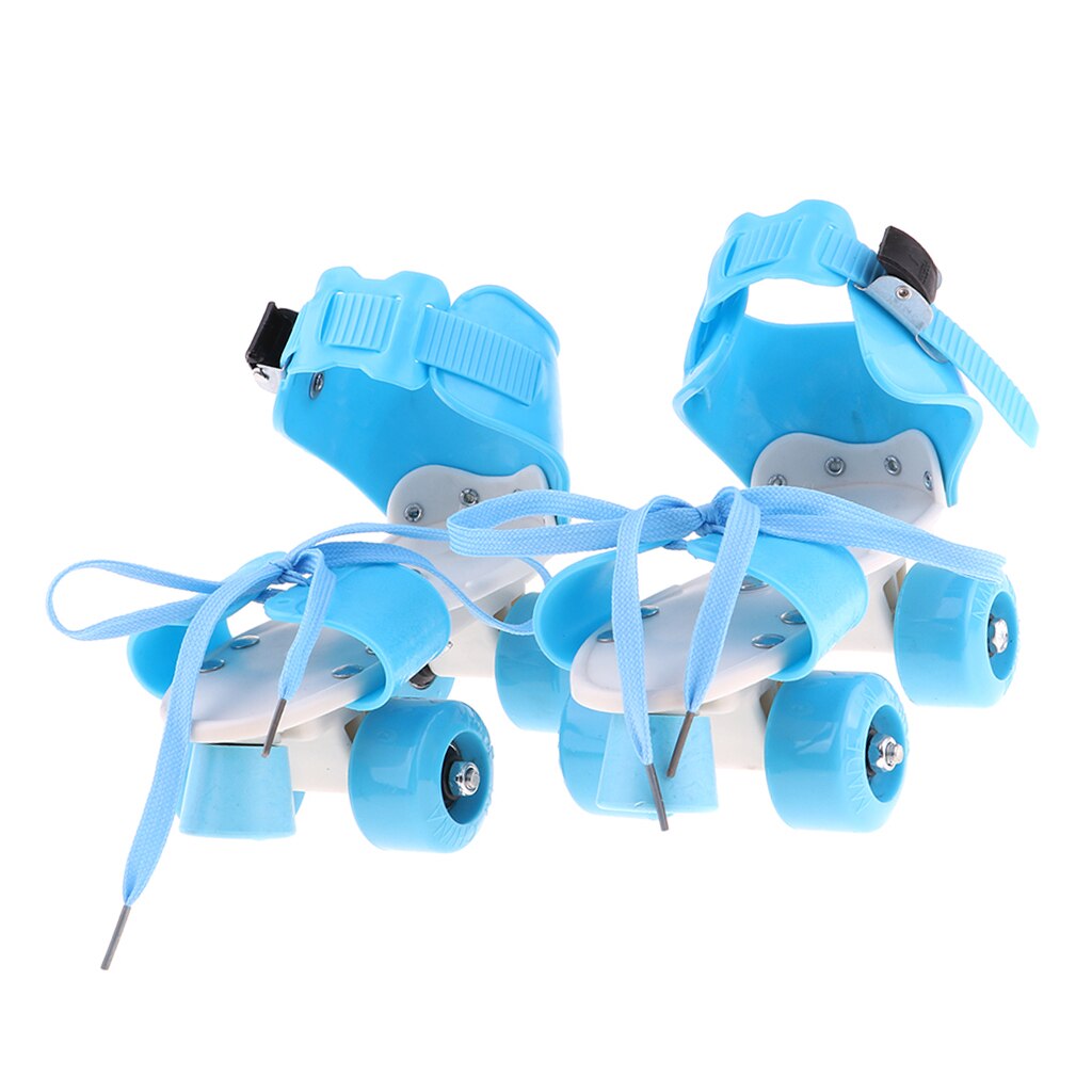 Kids Classic Quad Roller Skates 4 Wheels Outdoor Indoor Balance Keeping: Blue