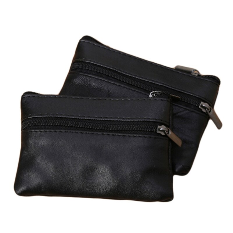 Black Leather Wallet Bag Vrouwen Portemonnees Sleutelhouder Portemonnee Jaar Mode Mini Coin Portefeuilles Vrouwen