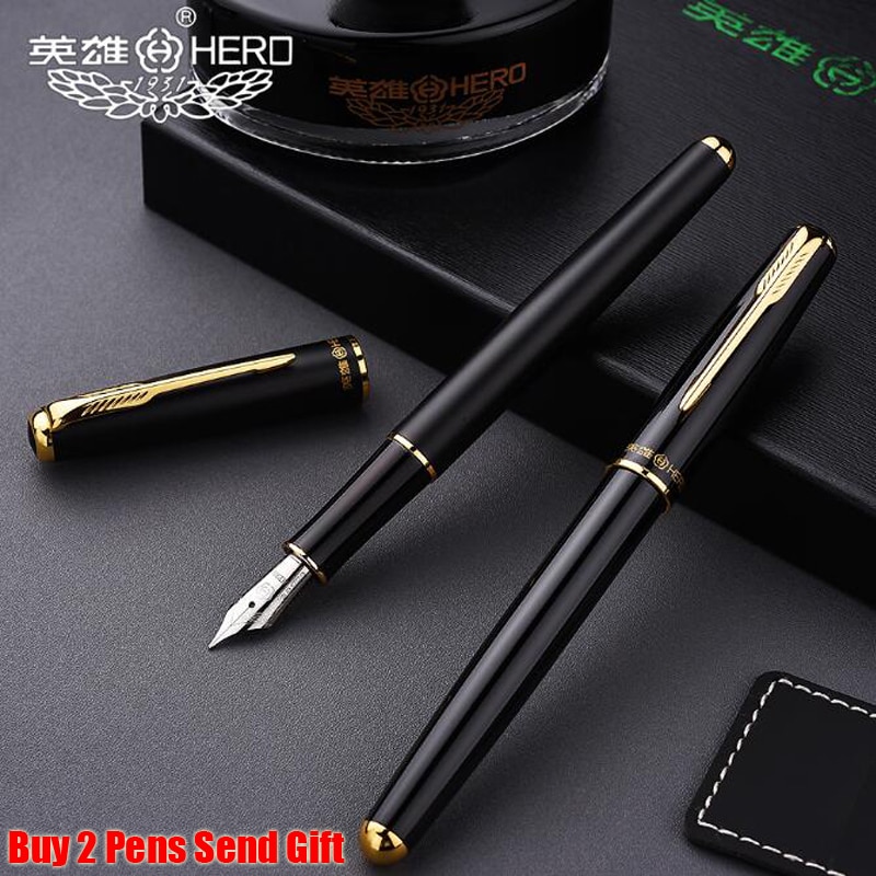 Brand Hero 5020 Metal Ink Fountain Pen Writing Signature Pen Buy 2 Pens Send