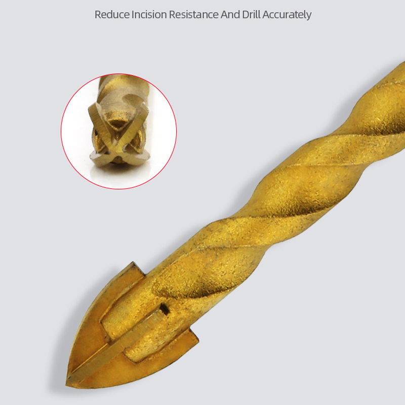 ABAOTE Cross Hex Boor Set Zaag Driehoek Legering Boor 6-12mm Voor Glas Cement Metaal Keramiek Hout Plastic Gat Carbide Boren