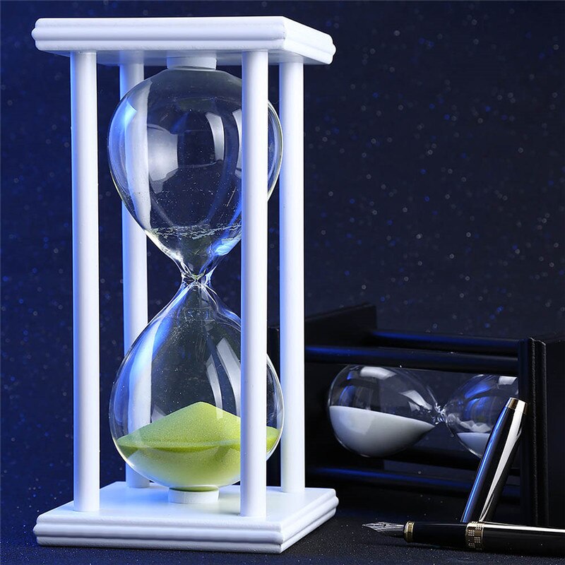 30 Minutes Time Counter Hourglass Sand Timer Retro Wooden Sandglass Clock
