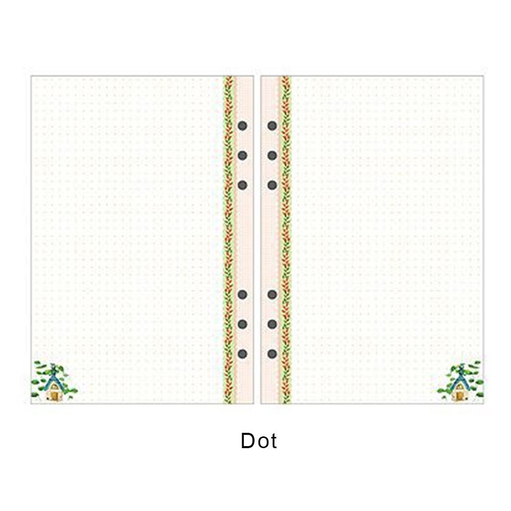 A5 personlige løsbladede notatbok-påfyllinger 6 hull ringer perm spiral dagbok planlegger indre innlegg månedlig ukentlig plan å gjøre liste: Punktum / A5 størrelse 140 x 120mm