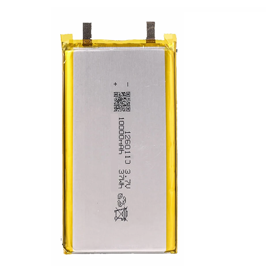 3.7V 10000mAH 1260110 Batería recargable de iones de litio de polímero Li-ion para baterías de libros electrónicos de mesa GPS de banco de energía de juguete: Oro