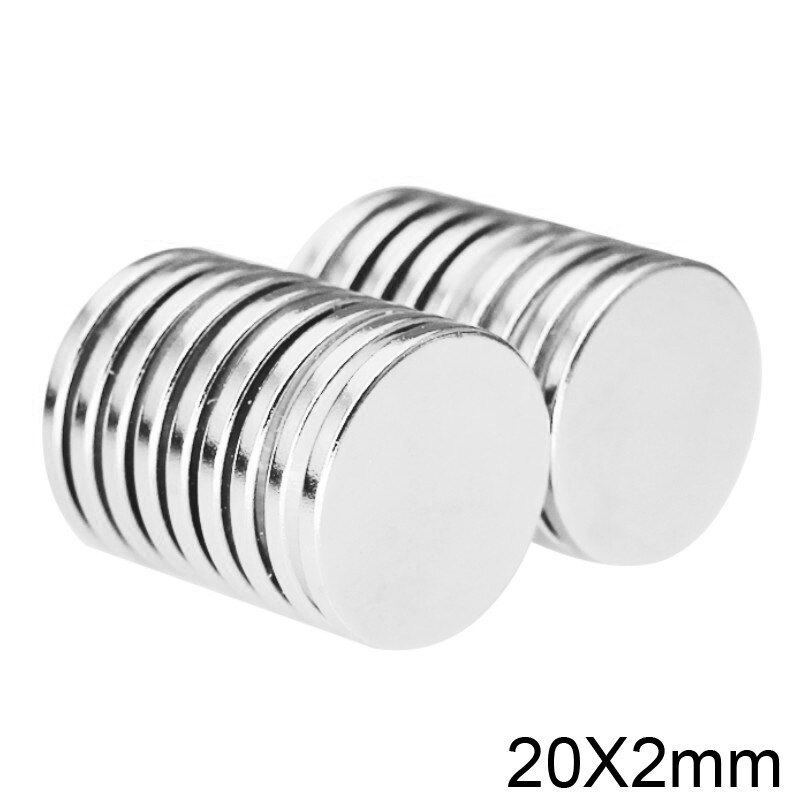 50 ~ 200 Stuks 20X2 Mm Super Krachtige Sterke Magnetische 20 Mm X 2 Mm Permanente Neodymium Magneten 20X2 Mm Ronde Magneet 20*2 Mm Circulaire 20