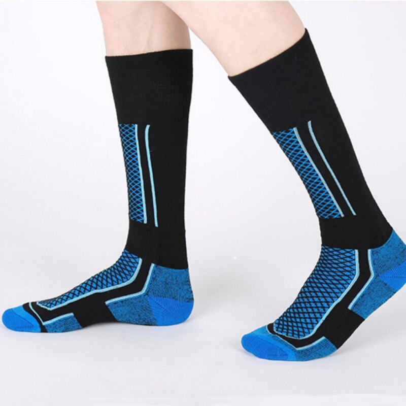 freundlicher \\\ der Baumwolle Warme Winter Dicke Warme Skifahren Socken Zu Halten Baumwolle Socken Fahrrad Wandern: Blau