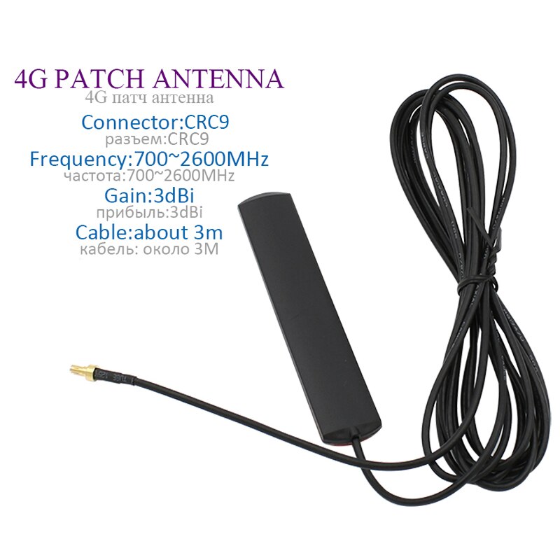 3G 4G antenna 4G LTE patch antenna 4G router antenna with CRC9 connector with 3m cable TS9 SMA male for Huawei router USB modem