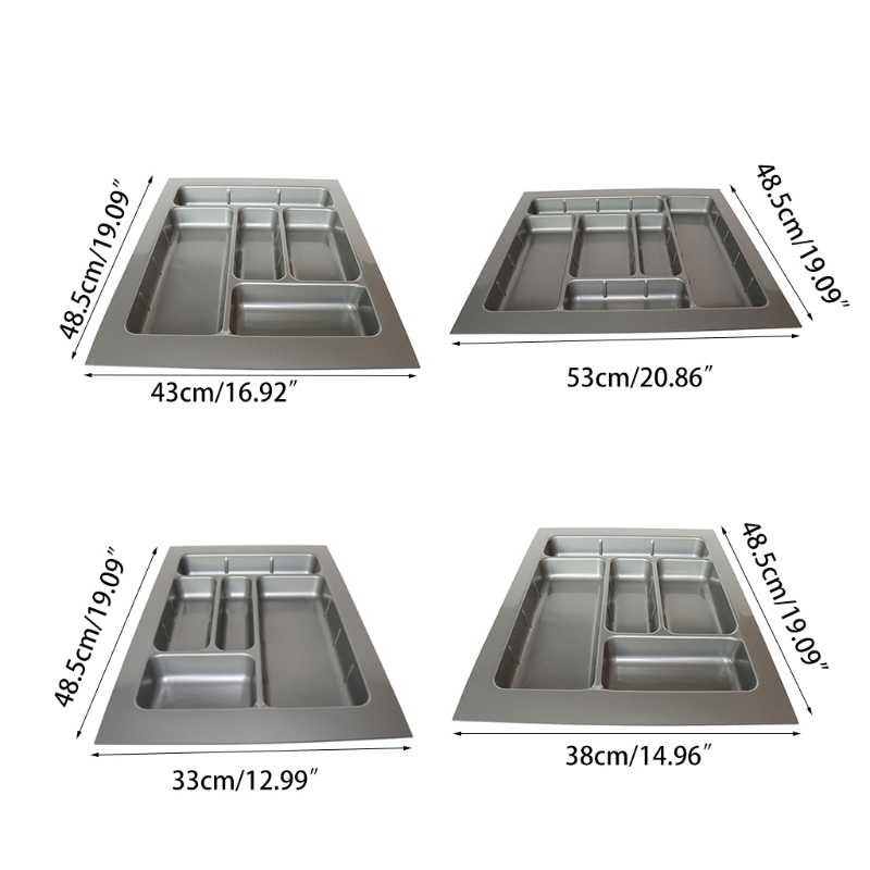 1 Pc ABS Kitchen Drawer Organizer Tray Cabinet Chopsticks Spoon Cutlery Storage Box Plastic Drawer Compartment Divider Tray