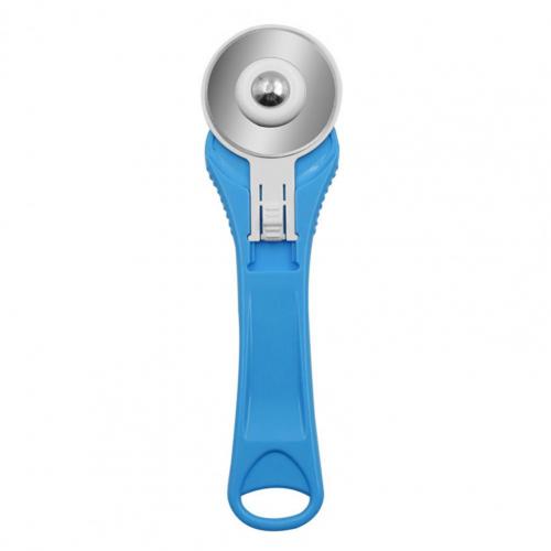 45mm Rotary Cutter Ergonomic Fast Cutting Injection-molded Handle Leather Rotary Cutting Tool for Fabric: Blue