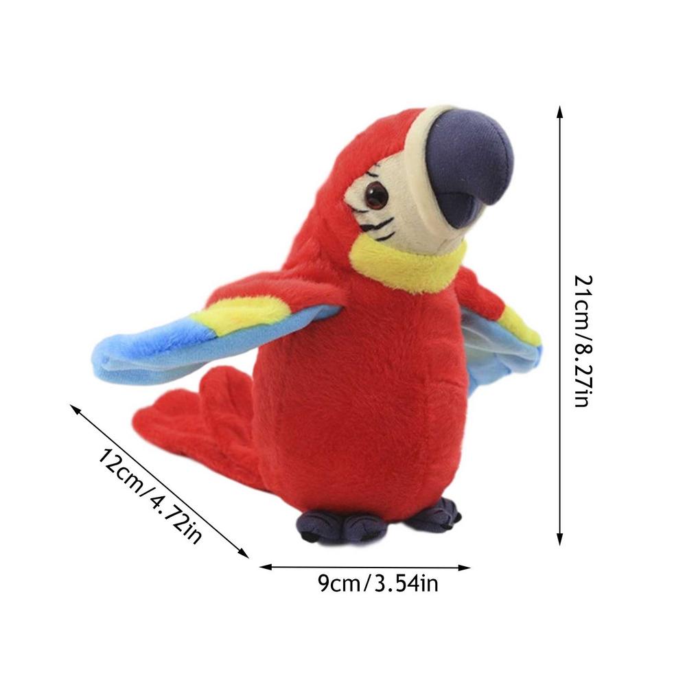 Praten Papegaai Knuffel Herhaalt Wat Je Zeggen Knuffels Leren Tong Papegaai Flap Vleugels Elektrische Pluchen Speelgoed Herhaal Vogel pop