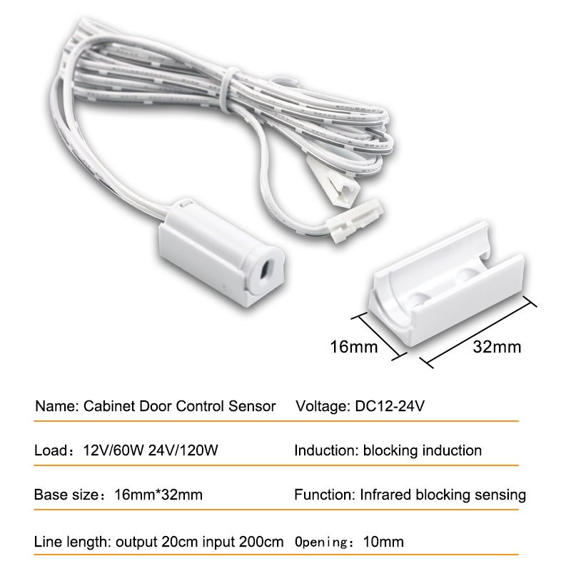 DC12V/24V 5A Cabinet sensor IR Door Sensor Switch single door motion sensor switch for cabinet wardrobe display led strip
