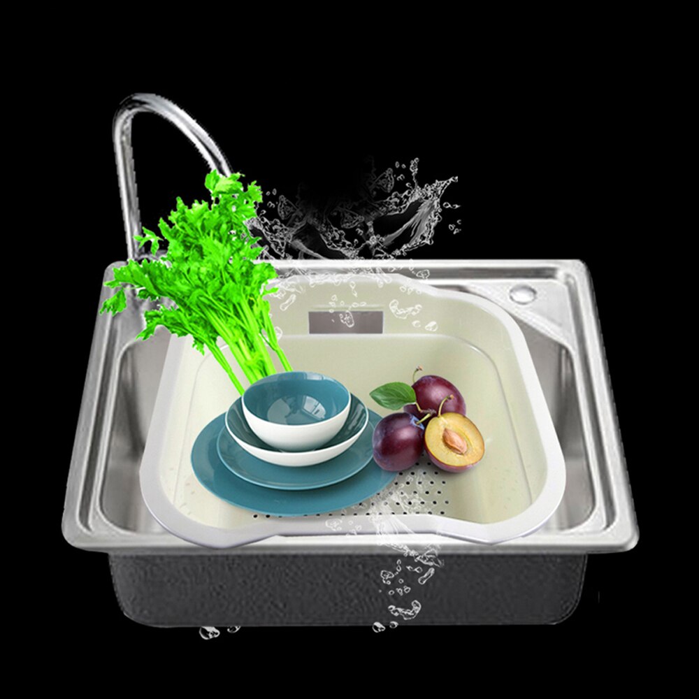 Talea Kitchen Tray Dish Drainer Drying Sink drain plastic basket Vegetable Fruit Drying Washing Holder