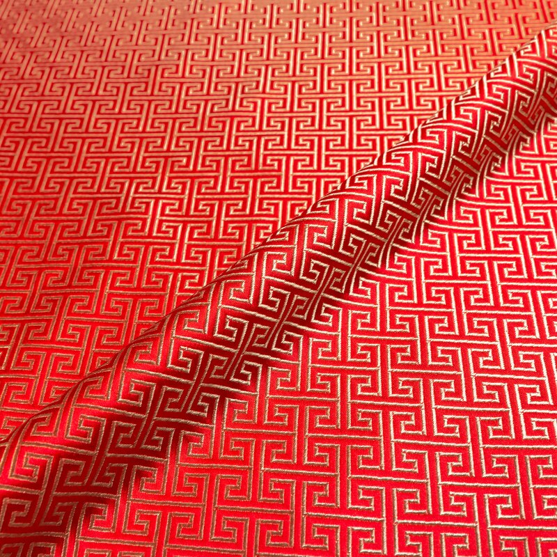 Kinesisk stil brokade jacquard satin stof materiale til syning cheongsam kimono og tasker til gør-det-selv