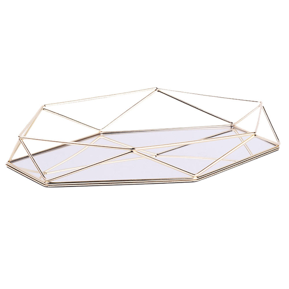 Cesta geométrica de alambre para frutas y verduras, tazón de Metal, almacenamiento de cocina, exhibición de baño, cesta multiusos: Black 