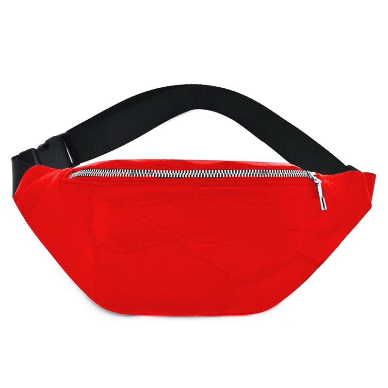 Holographische Frauen fanny Pack Hologramm Taille Tasche PU Leder Strand Reise Banane Hüfte miserabel Postleitzahl Waistbags Gürtel Tasche für Mädchen: A-rot