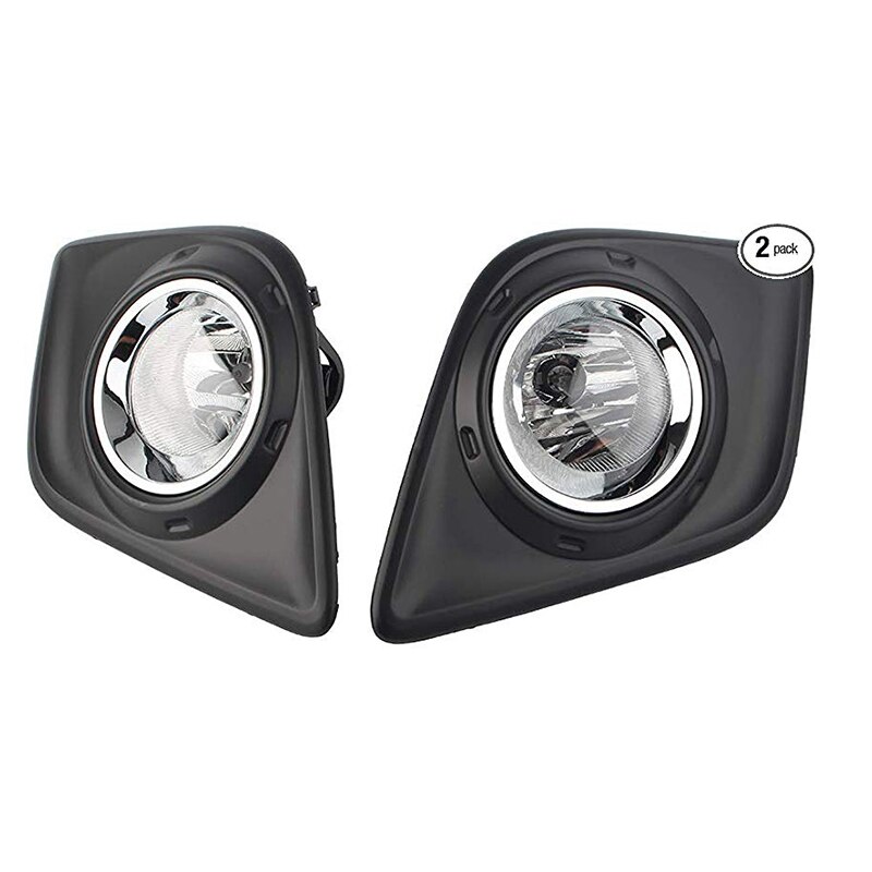 1Pair for Toyota Hilux Revo M70 M80 Fog Light Lamp with Bulb Harness Switch Chrome Trim Front Bumper Work Light