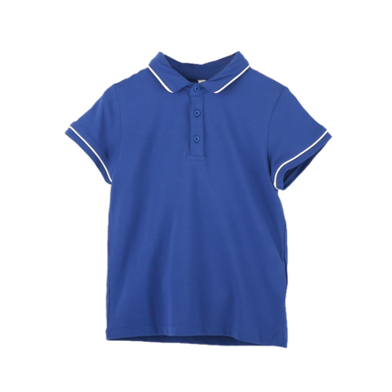 Gg949 lente- en herfstrode, witte en blauwe driekleurige geweven strepen kinderoverhemden voor jongens en meisjes: Blauw / 160
