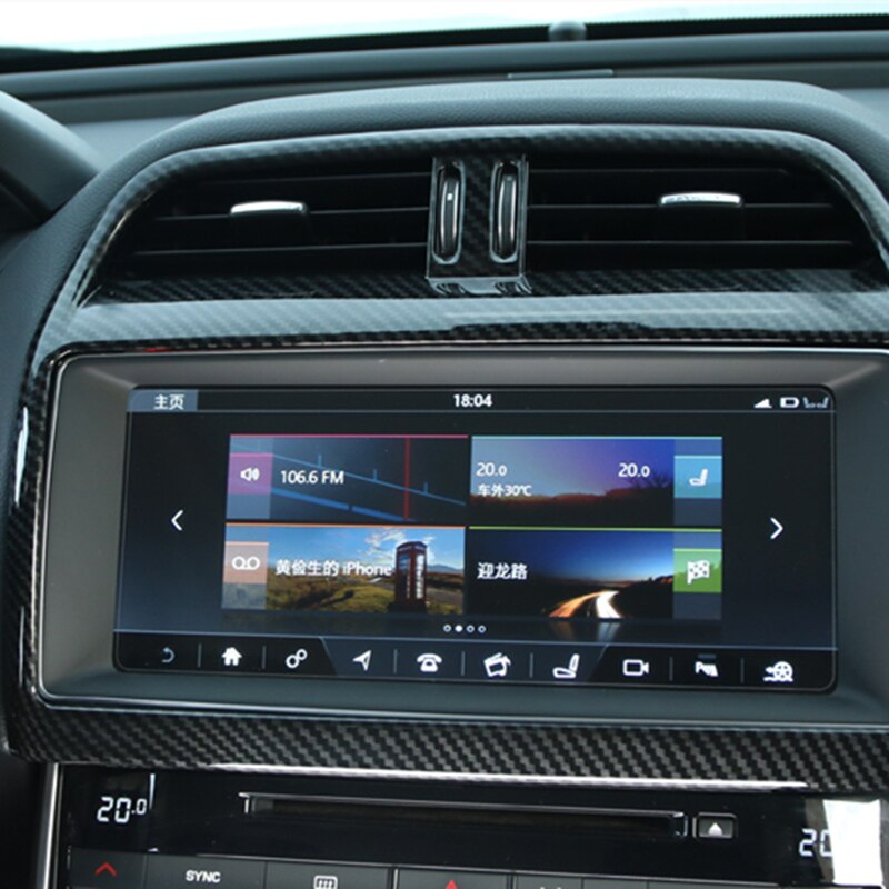 Bil dashboard klistermærke center panel modifikation tilbehør til jaguar f-tempo xe xf xel xfl indretning dekoration bil styling