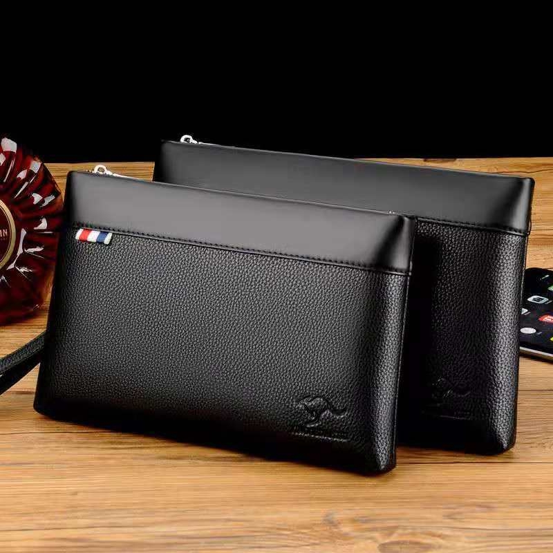 Business Style Men's Handbag Clutch Bag Soft Pu Leather Male Waist Pack Bag Leisure Stylish Hand Bag Men Pouch