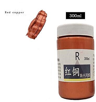 300ml Rose Gold Gold Bronze- metall farbe acryl Pigment DIY schmuck färbung gips Hand-bemalte leinwand schuhe tun nicht verblassen: rot Kupfer