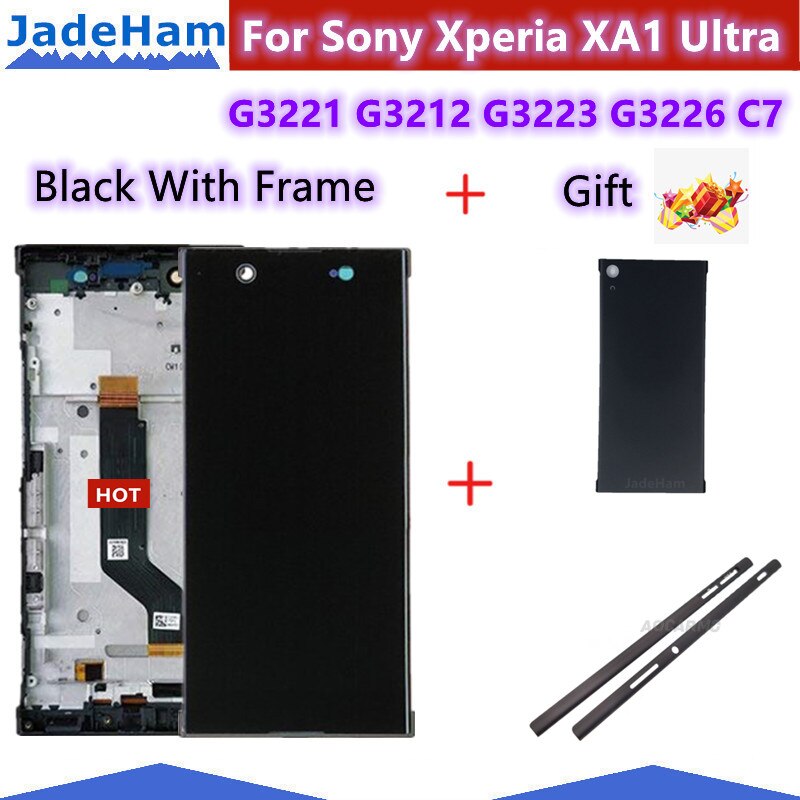 For Sony Xperia XA1 Ultra G3221 G3212 G3223 G3226 C7 LCD Display Screen Digitizer Assembly With frame: Combination two