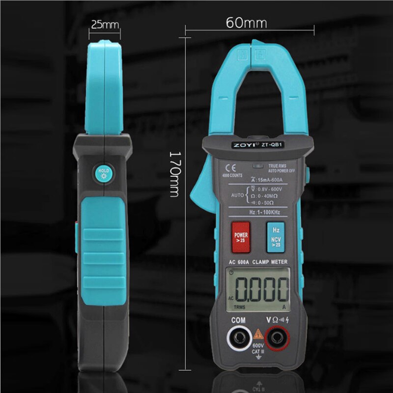 ZOYI Clamp Multimeter ZT-QB1/QB3/QB4 4000 count True RMS Digital Auto Range Data Hold Peak Hold Flashlight NCV Test 600A Ammeter