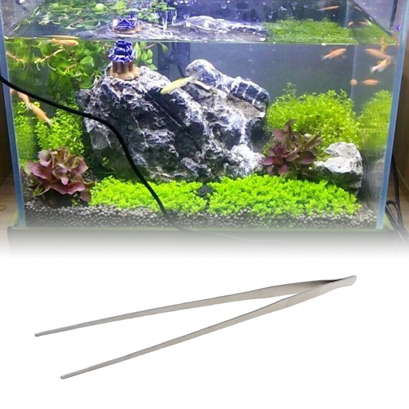 Akvarium levende tankkurve plante lange tang rustfrit stål pincet 27/38/48cm