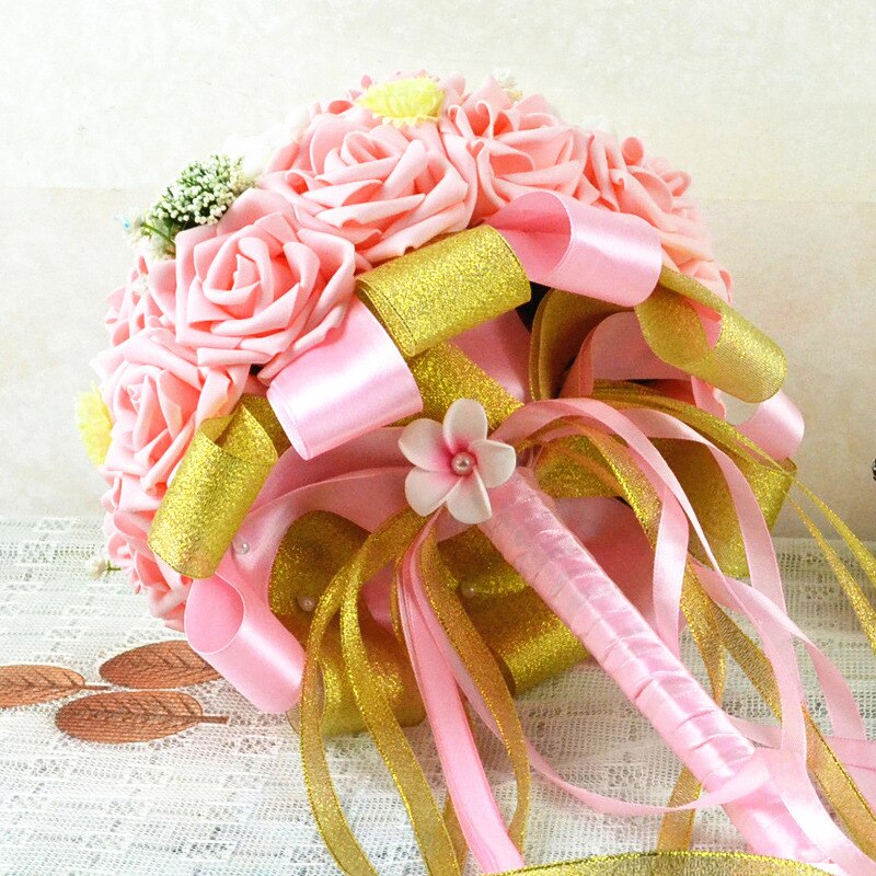 bride holds a bouquet A wedding Wedding bouquet D71 manufacturer simulation rose wedding bouquets