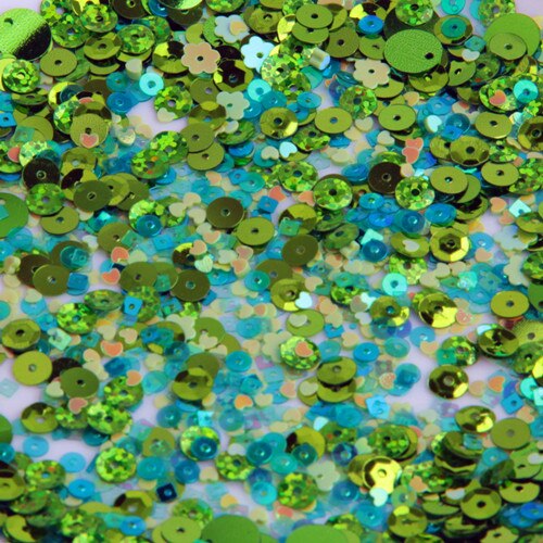 Pailetten Multi Size Mix Platte Cup Ronde Pvc Confetti Losse Pailletten Voor Home Party Bruiloft Decor Versiering DIY Accessoires: Green series